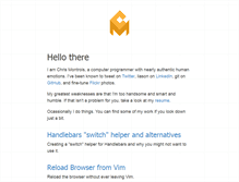 Tablet Screenshot of chrismontrois.net